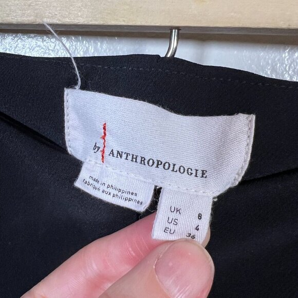 Anthropologie Ultra Flare Pants Size 4 Black High Rise Bell Bottom Retro 70s - Picture 4 of 9